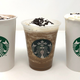 L to R: Starbucks’ Black And White Mocha, Black And White Frappuccino, and Black And White Hot Cocoa (Photo: Kevin Pang)